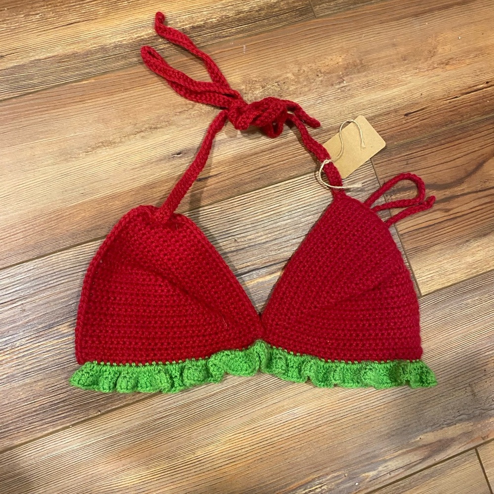 Crochet Strawberry Top